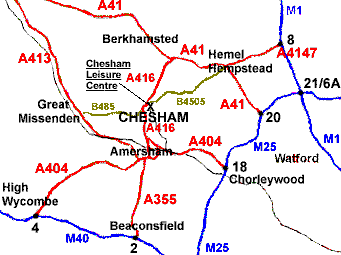 Chesham area map