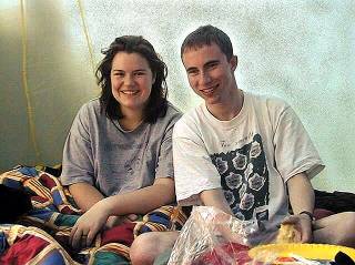 Liz & Mark in tent