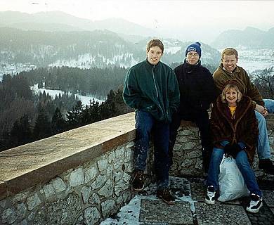 Atop the castle