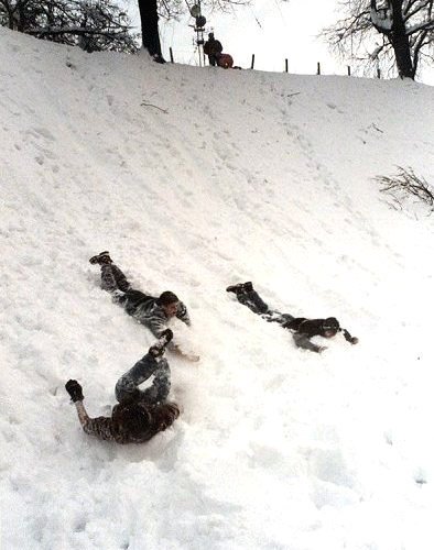 Body-tobogganing!