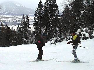 Keith & Martin skiing in Bled
