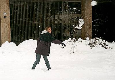 Sara with snowball!