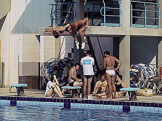 Doug & Chris on diving board